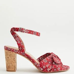 Bandana Print Tapered Heel Shoes